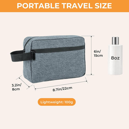Travel Toiletry Bag for Men Women Hanging Makeup Bag Organizer Gray | Waterproof Toiletry Bag for Toiletries Accessories, Shaving Kit & Cosmetic Hanging Bag Organizer, for Travel, Bathroom, Gift