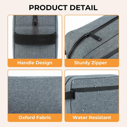 Travel Toiletry Bag for Men Women Hanging Makeup Bag Organizer Gray | Waterproof Toiletry Bag for Toiletries Accessories, Shaving Kit & Cosmetic Hanging Bag Organizer, for Travel, Bathroom, Gift