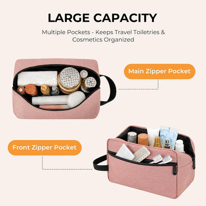 Travel Toiletry Bag for Men Women Hanging Makeup Bag Organizer Gray | Waterproof Toiletry Bag for Toiletries Accessories, Shaving Kit & Cosmetic Hanging Bag Organizer, for Travel, Bathroom, Gift