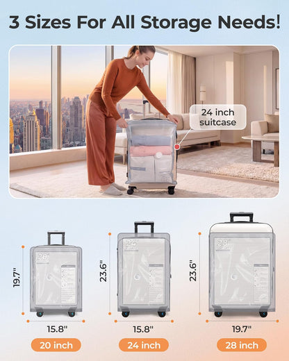 Vacuum Seal Storage Bags for Clothing Travel, 18 Pack Travel Essentials Bundle includes Laundry Bag & Waterproof Shoe Bag & TSA Approved Toiletry Bag, Hand Pump Included