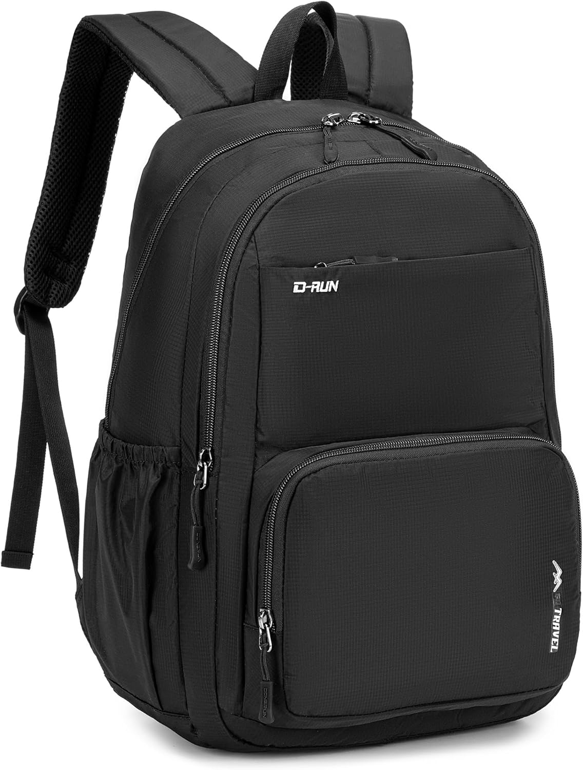 40x30x15 cm Personal Item Travel Bag,16x12x6 inch Small Carry On Backpack 20L, Flight Approved Underseat Travel Bag Cabin Size Lightweight Black