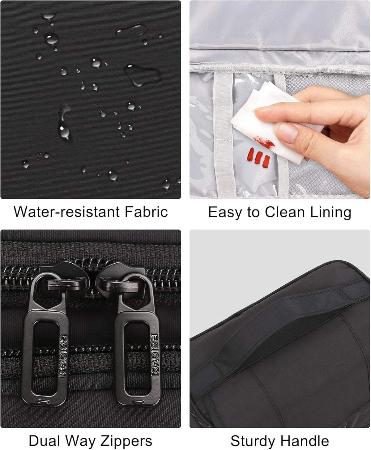 Toiletry Bag for Men, Hanging Toiletries Bag for Women Water Resistant Dopp Kit Shaving Bag, Travel Essentials Large Capacity Organizer Case for Toiletries Accessories, Black
