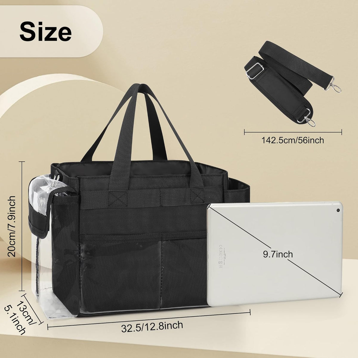 Extra Large Makeup Bag, Makeup Artist Kit Bag with Divider Professional Cosmetic Bag Organizer Hair Stylist Organizer Bag Mobile Pro Makeup Storage Case Duffle Tote Bag for Makeup Beauty Lover