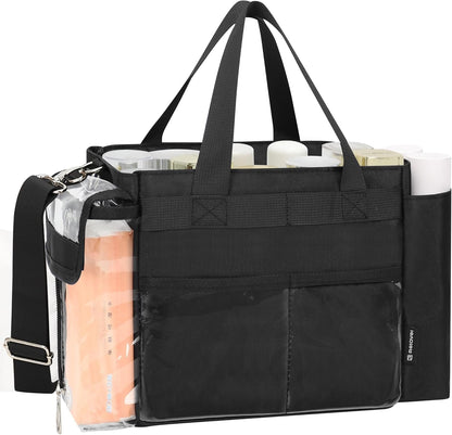 Extra Large Makeup Bag, Makeup Artist Kit Bag with Divider Professional Cosmetic Bag Organizer Hair Stylist Organizer Bag Mobile Pro Makeup Storage Case Duffle Tote Bag for Makeup Beauty Lover