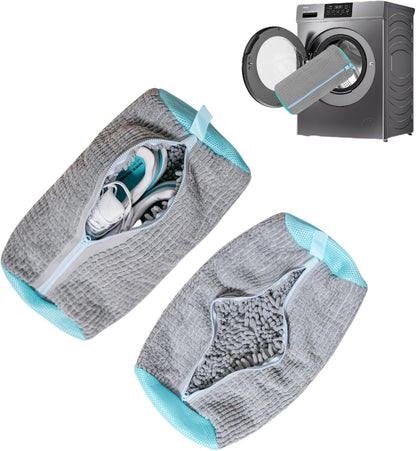 Shoe Washing Machine Bag: Laundry Shoe Bag Keeps Clean - Reusable Shoe Washing Bag for Sneaker Tennis Shoes Unstain Cleaner Kit(Yellow 2 Pcs)
