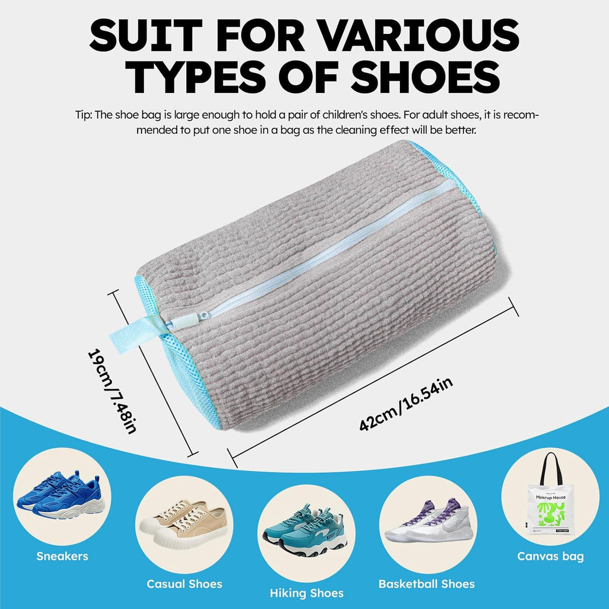 Shoe Washing Machine Bag: Laundry Shoe Bag Keeps Clean - Reusable Shoe Washing Bag for Sneaker Tennis Shoes Unstain Cleaner Kit(Yellow 2 Pcs)