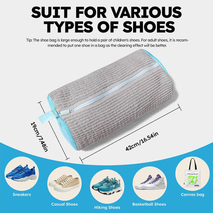 Shoe Washing Machine Bag: Laundry Shoe Bag Keeps Clean - Reusable Shoe Washing Bag for Sneaker Tennis Shoes Unstain Cleaner Kit(Yellow 2 Pcs)