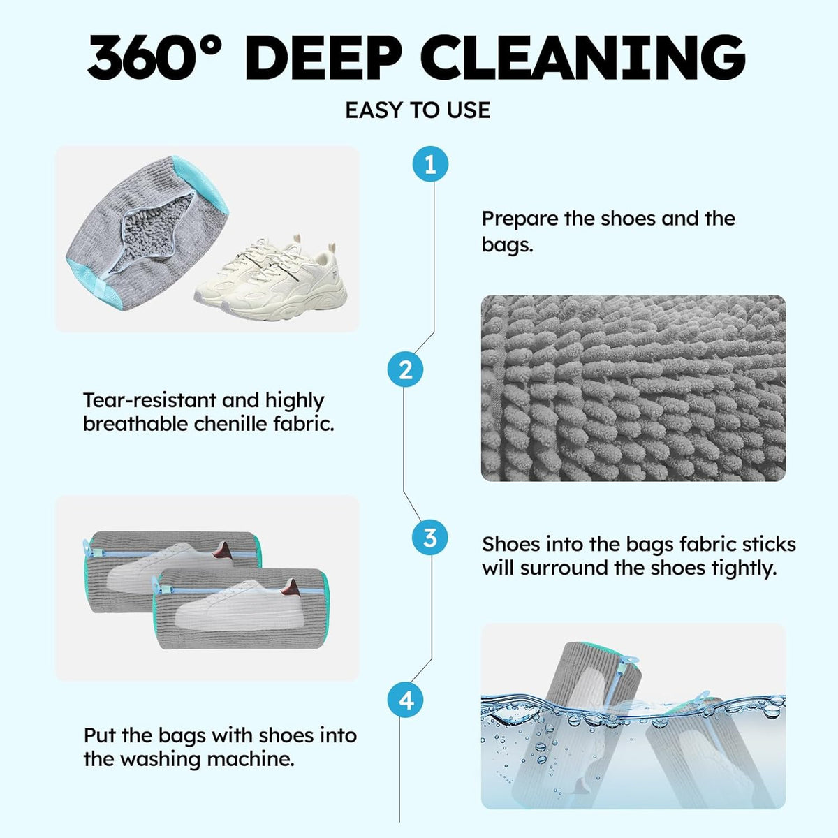 Shoe Washing Machine Bag: Laundry Shoe Bag Keeps Clean - Reusable Shoe Washing Bag for Sneaker Tennis Shoes Unstain Cleaner Kit(Yellow 2 Pcs)