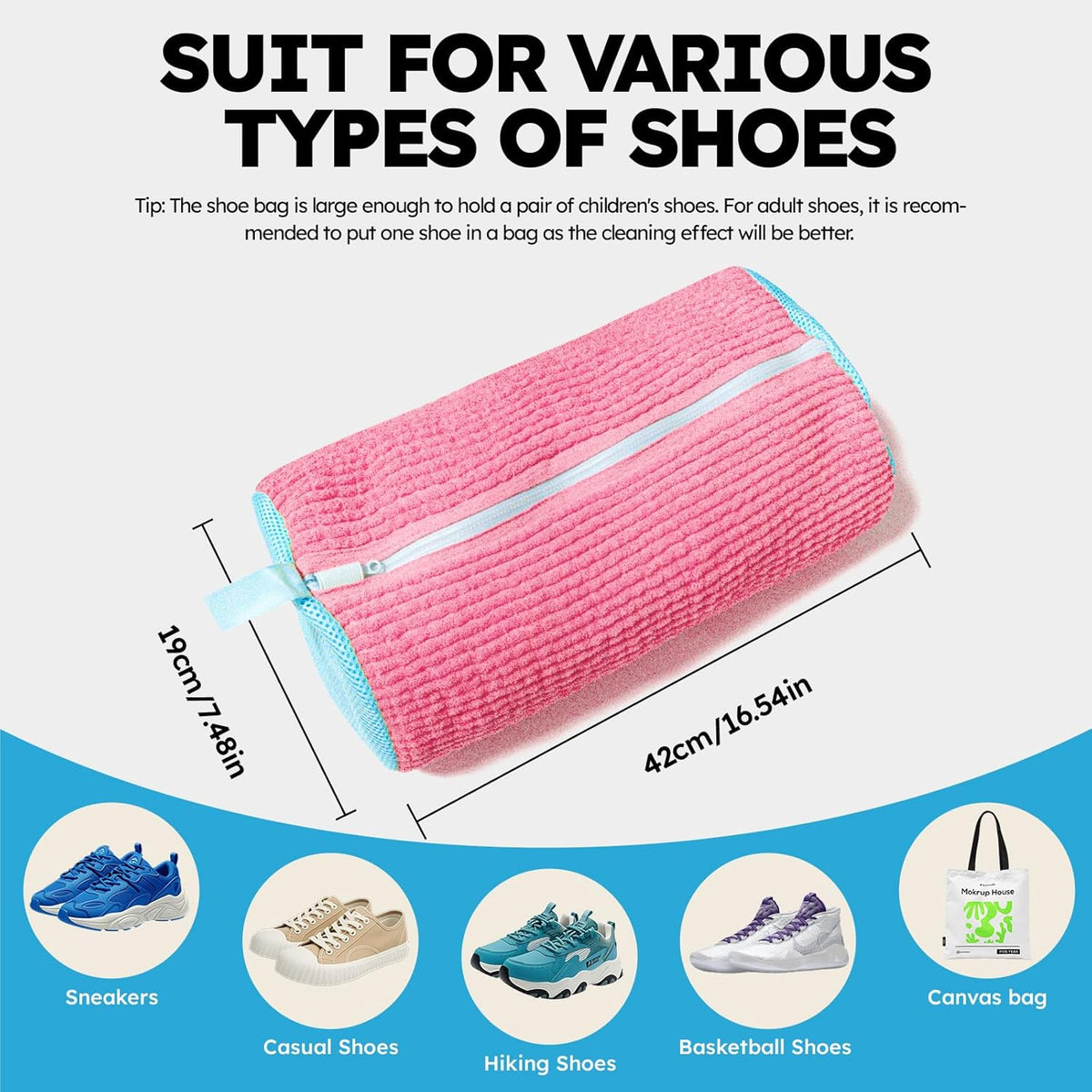 Shoe Washing Machine Bag: Laundry Shoe Bag Keeps Clean - Reusable Shoe Washing Bag for Sneaker Tennis Shoes Unstain Cleaner Kit(Yellow 2 Pcs)