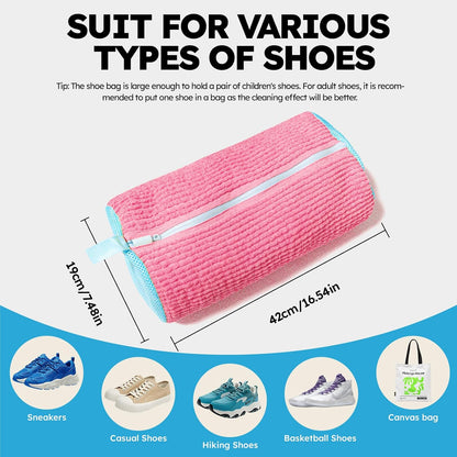 Shoe Washing Machine Bag: Laundry Shoe Bag Keeps Clean - Reusable Shoe Washing Bag for Sneaker Tennis Shoes Unstain Cleaner Kit(Yellow 2 Pcs)