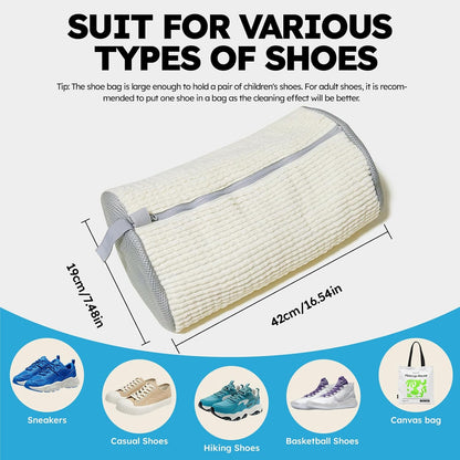 Shoe Washing Machine Bag: Laundry Shoe Bag Keeps Clean - Reusable Shoe Washing Bag for Sneaker Tennis Shoes Unstain Cleaner Kit(Yellow 2 Pcs)