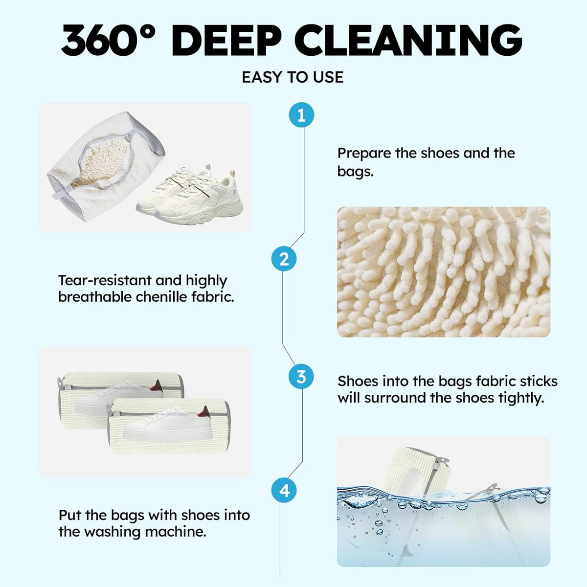 Shoe Washing Machine Bag: Laundry Shoe Bag Keeps Clean - Reusable Shoe Washing Bag for Sneaker Tennis Shoes Unstain Cleaner Kit(Yellow 2 Pcs)
