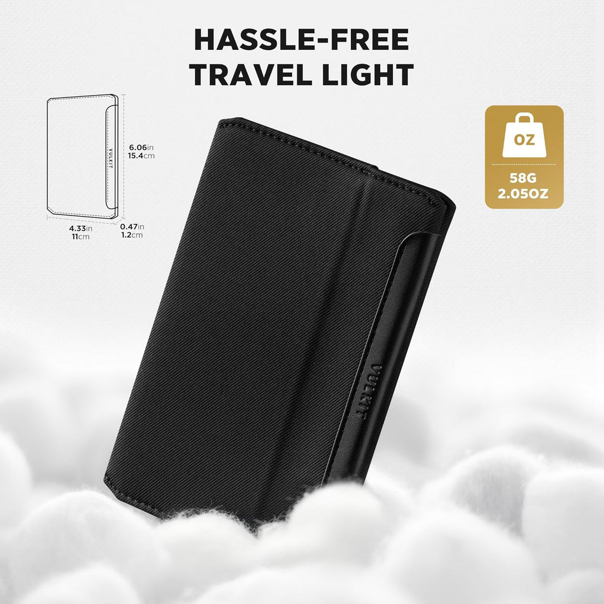 RFID Passport Holder Slim Design Pocket Fitted Passport Cover Magnetic Closure, Single Passport Design