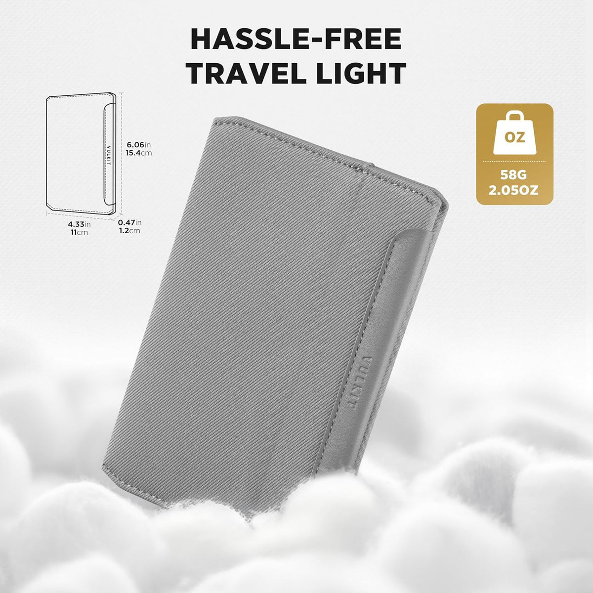 RFID Passport Holder Slim Design Pocket Fitted Passport Cover Magnetic Closure, Single Passport Design