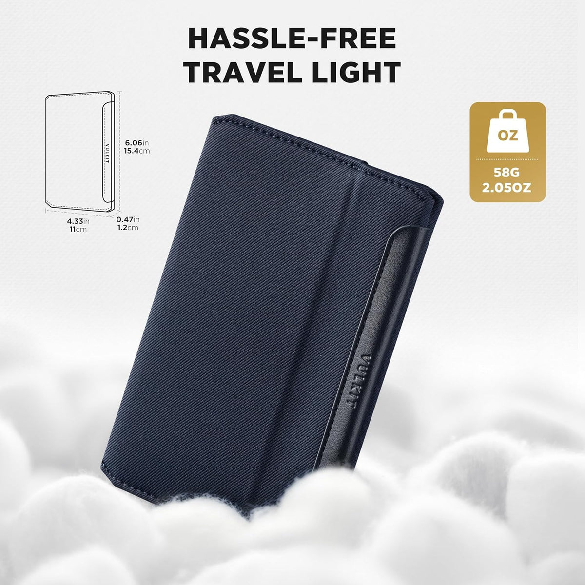 RFID Passport Holder Slim Design Pocket Fitted Passport Cover Magnetic Closure, Single Passport Design