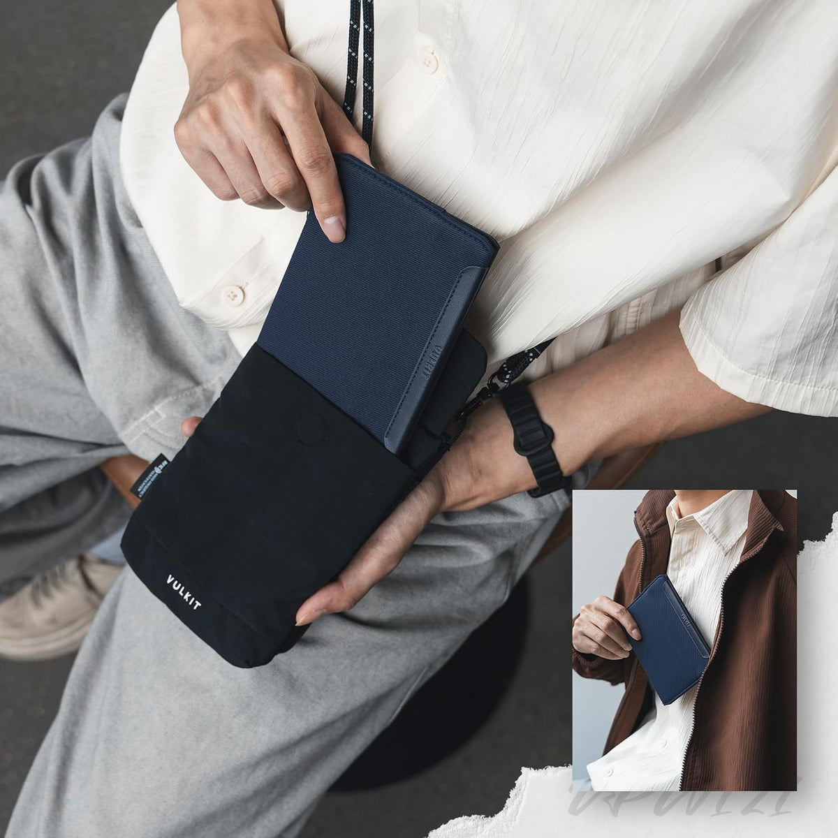 RFID Passport Holder Slim Design Pocket Fitted Passport Cover Magnetic Closure, Single Passport Design