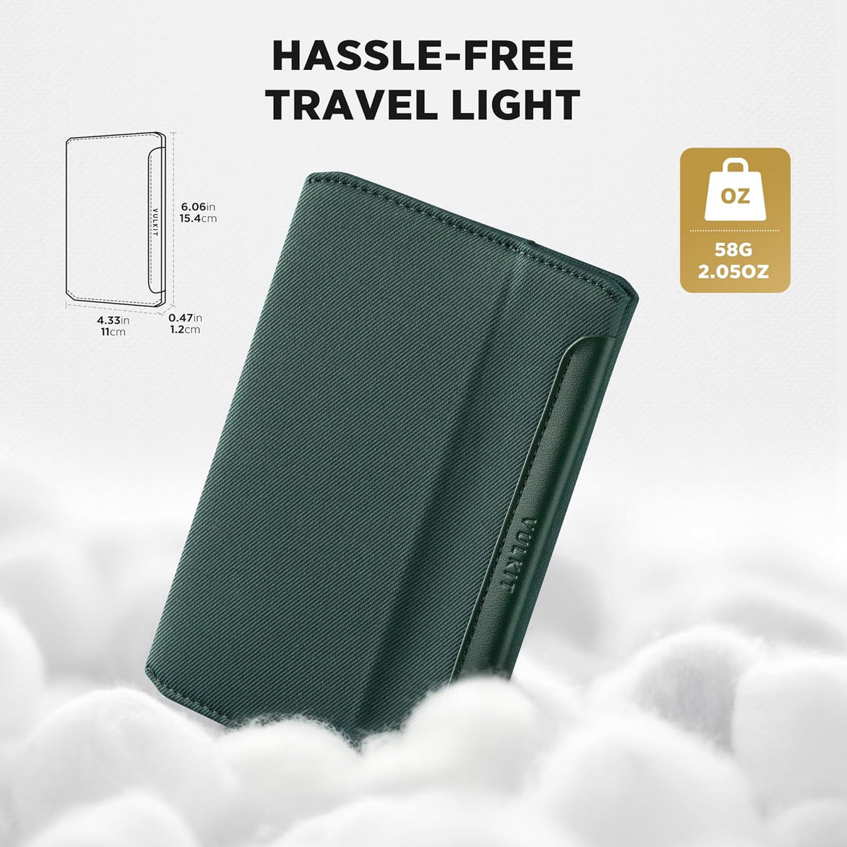 RFID Passport Holder Slim Design Pocket Fitted Passport Cover Magnetic Closure, Single Passport Design