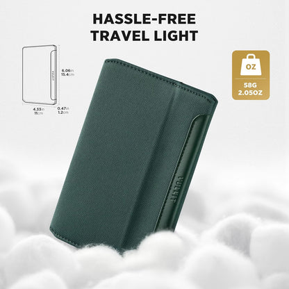 RFID Passport Holder Slim Design Pocket Fitted Passport Cover Magnetic Closure, Single Passport Design