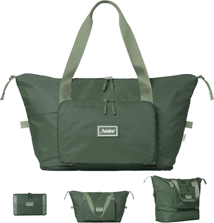 Foldable Travel Bag for Women - 40L Weekender Bag with Multiple Pockets - Carry On Expendable Travel Bag