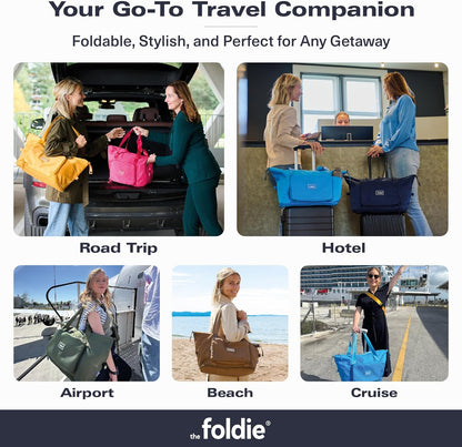 Foldable Travel Bag for Women - 40L Weekender Bag with Multiple Pockets - Carry On Expendable Travel Bag