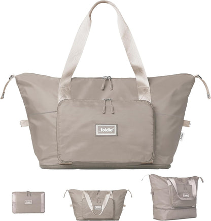 Foldable Travel Bag for Women - 40L Weekender Bag with Multiple Pockets - Carry On Expendable Travel Bag