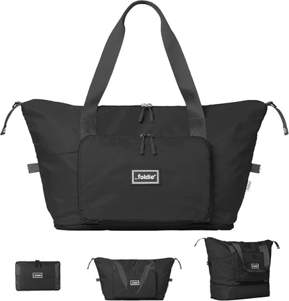 Foldable Travel Bag for Women - 40L Weekender Bag with Multiple Pockets - Carry On Expendable Travel Bag