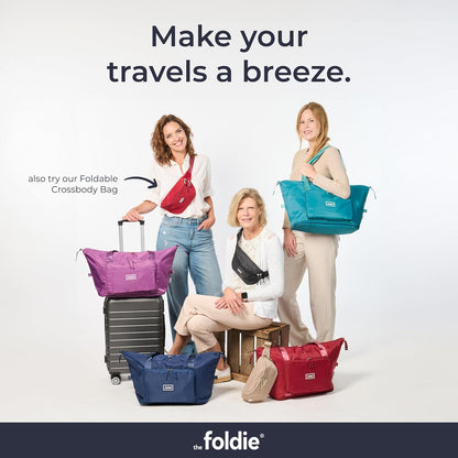 Foldable Travel Bag for Women - 40L Weekender Bag with Multiple Pockets - Carry On Expendable Travel Bag