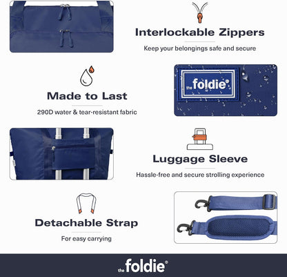 Foldable Travel Bag for Women - 40L Weekender Bag with Multiple Pockets - Carry On Expendable Travel Bag