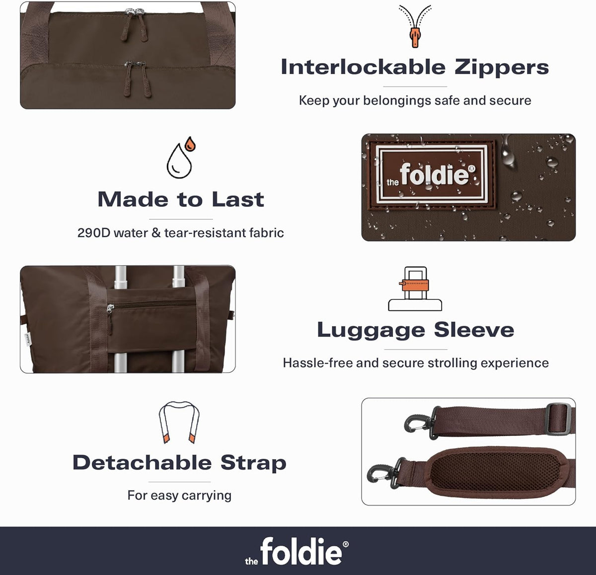 Foldable Travel Bag for Women - 40L Weekender Bag with Multiple Pockets - Carry On Expendable Travel Bag