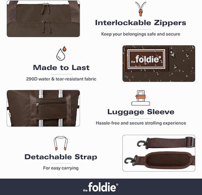 Foldable Travel Bag for Women - 40L Weekender Bag with Multiple Pockets - Carry On Expendable Travel Bag