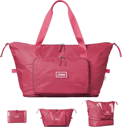 Foldable Travel Bag for Women - 40L Weekender Bag with Multiple Pockets - Carry On Expendable Travel Bag