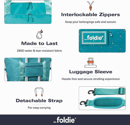Foldable Travel Bag for Women - 40L Weekender Bag with Multiple Pockets - Carry On Expendable Travel Bag