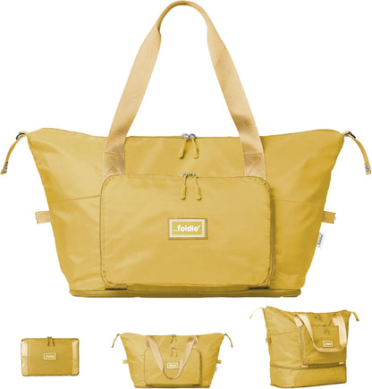 Foldable Travel Bag for Women - 40L Weekender Bag with Multiple Pockets - Carry On Expendable Travel Bag