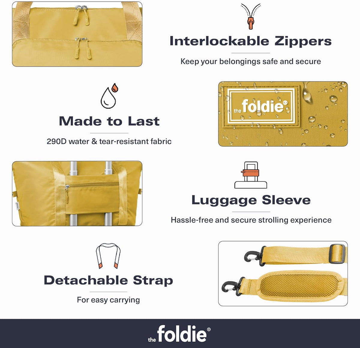 Foldable Travel Bag for Women - 40L Weekender Bag with Multiple Pockets - Carry On Expendable Travel Bag