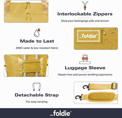 Foldable Travel Bag for Women - 40L Weekender Bag with Multiple Pockets - Carry On Expendable Travel Bag