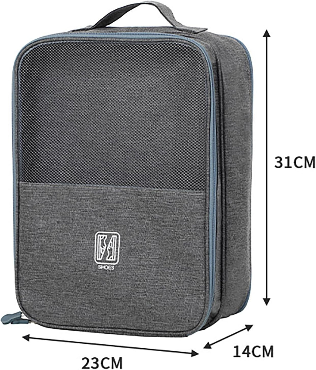 Shoe Bags - Portable Waterproof Organizer, Holds 3-4 Pairs | Travel Essentials, Carry On, Handle, Zipped, Oxford Cloth, Durable, Three Layers Storage Pouch, Travel Shoe Bags for Suitcase