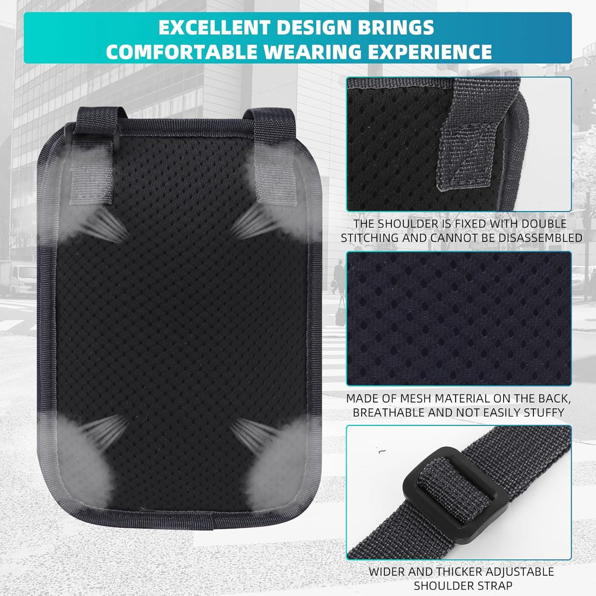 RFID Neck Wallet for Travel, Passport Holder, Money Pouch