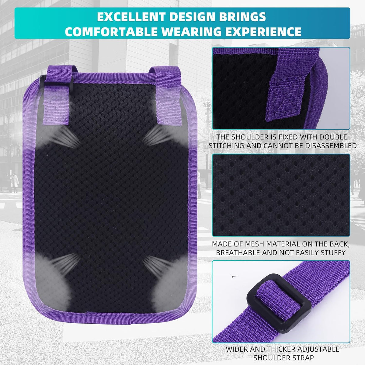 RFID Neck Wallet for Travel, Passport Holder, Money Pouch