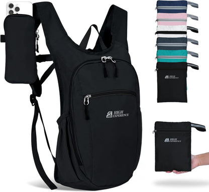 Hiking Backpack 10L/15L Small Daypack Lightweight Packable Travel Foldable Water Resistan for Women Men (White, 10L)