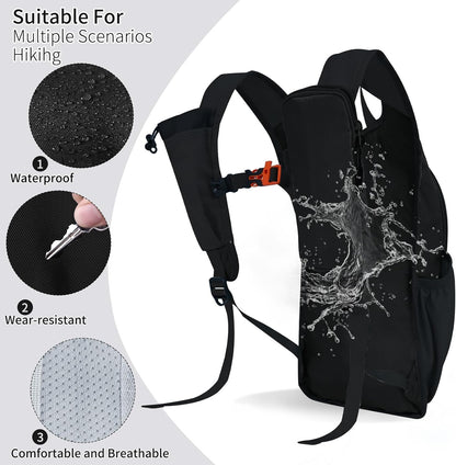 Hiking Backpack 10L/15L Small Daypack Lightweight Packable Travel Foldable Water Resistan for Women Men (White, 10L)
