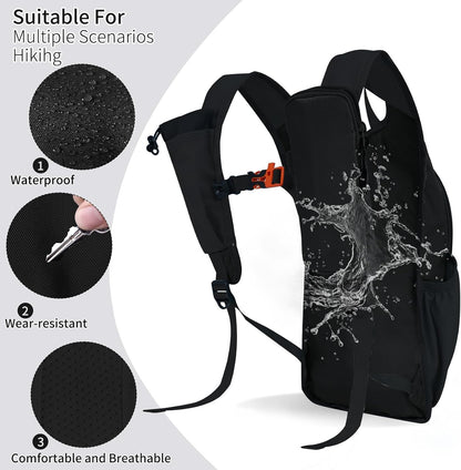 Hiking Backpack 10L/15L Small Daypack Lightweight Packable Travel Foldable Water Resistan for Women Men (White, 10L)