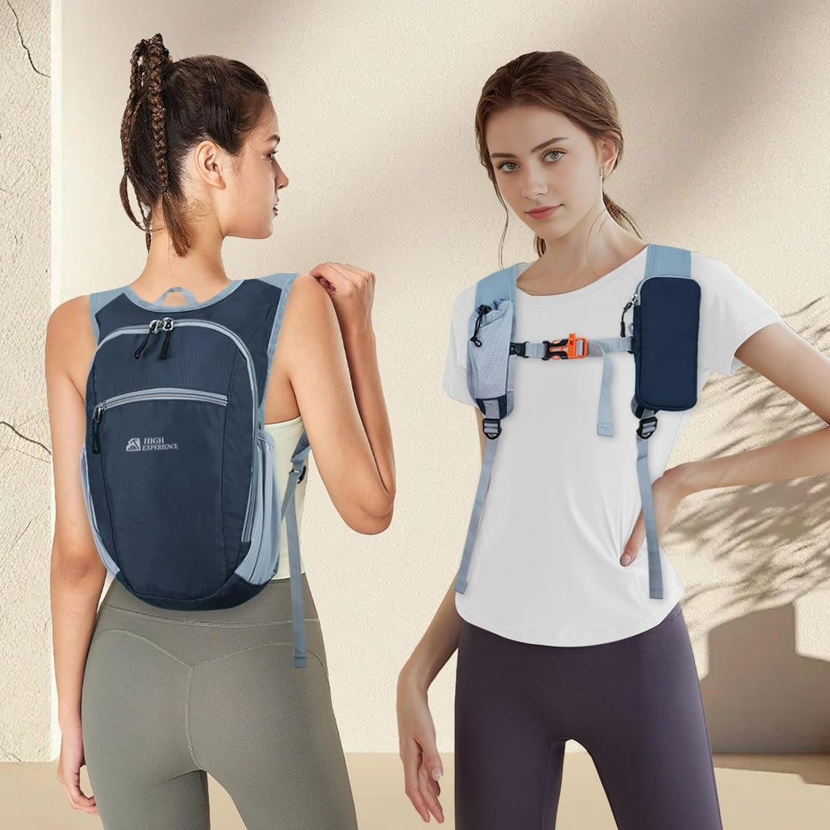 Hiking Backpack 10L/15L Small Daypack Lightweight Packable Travel Foldable Water Resistan for Women Men (White, 10L)
