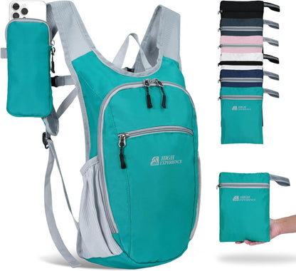 Hiking Backpack 10L/15L Small Daypack Lightweight Packable Travel Foldable Water Resistan for Women Men (White, 10L)