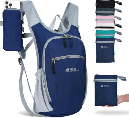 Hiking Backpack 10L/15L Small Daypack Lightweight Packable Travel Foldable Water Resistan for Women Men (White, 10L)