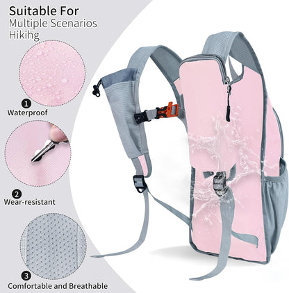 Hiking Backpack 10L/15L Small Daypack Lightweight Packable Travel Foldable Water Resistan for Women Men (White, 10L)