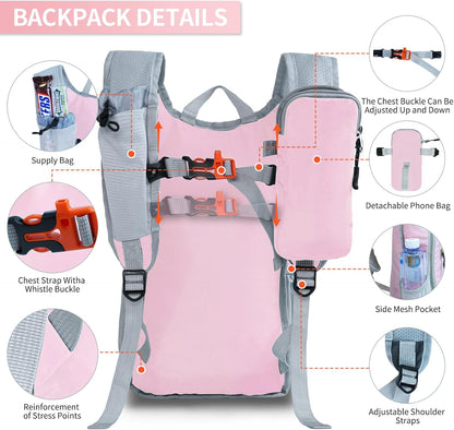 Hiking Backpack 10L/15L Small Daypack Lightweight Packable Travel Foldable Water Resistan for Women Men (White, 10L)
