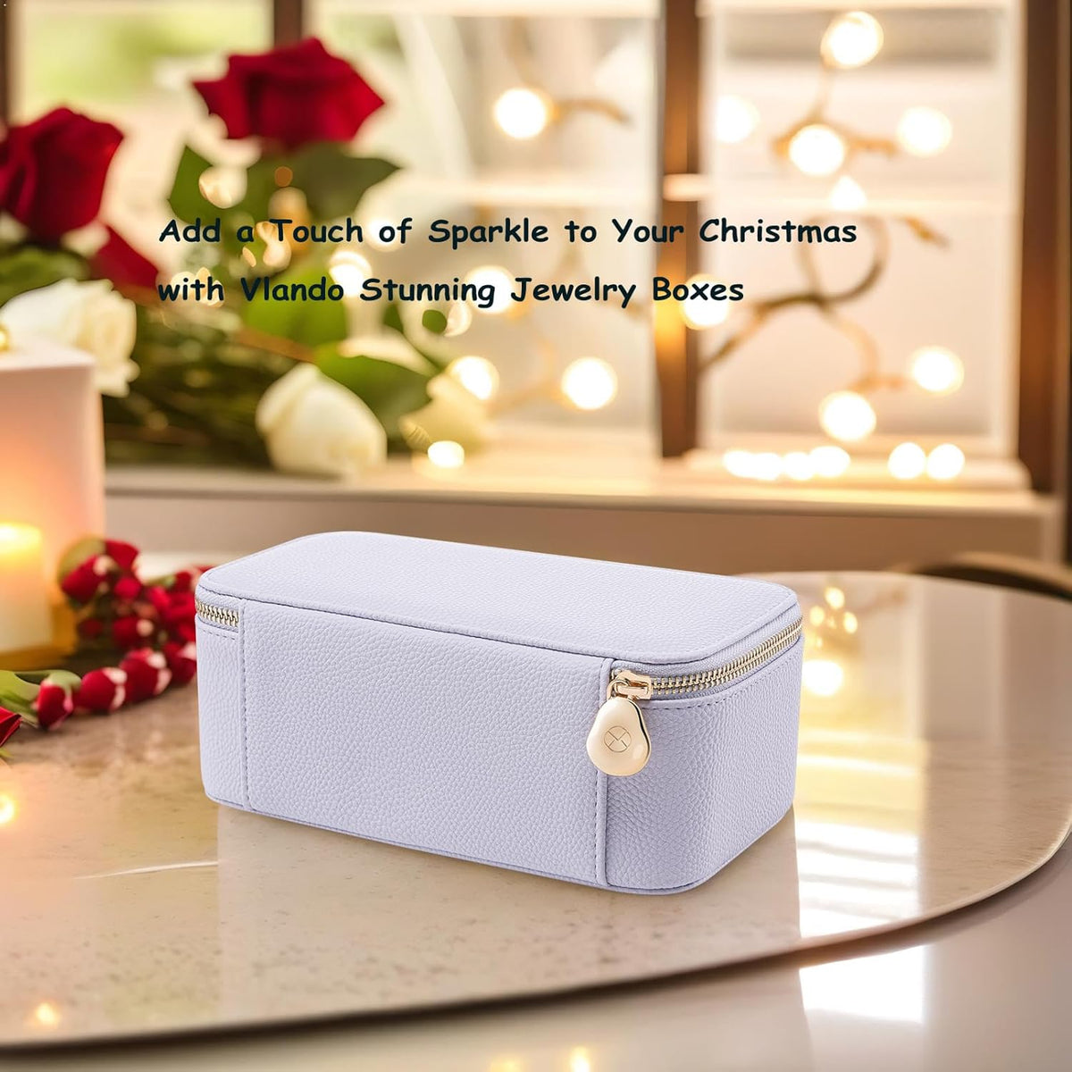 Travel Jewelry Box Organizer – Portable PU Leather Jewelry Case with 6/8/12 Zippered Pouches, Compact Storage for Earrings Rings Necklaces Bracelets, Aqua Blue
