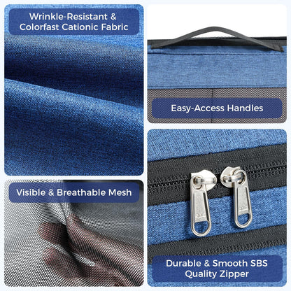 8 Set Compression Packing Cubes, Durable & Wear-resistant Expandable Luggage Organizer Bags for Travel Accessories (Black)
