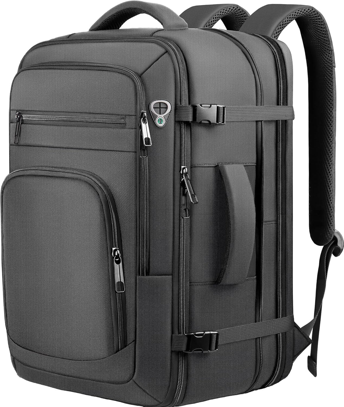 Roomy Travel Backpack, Expandable 40L-50L Carry On Backpack For 17.3" Laptop,TSA Flight Approved Business Travel Backpack w/ Multiple Organizer Pockets for Work,Overnight Trip,College &Daily Commuting