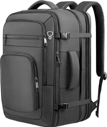 Roomy Travel Backpack, Expandable 40L-50L Carry On Backpack For 17.3" Laptop,TSA Flight Approved Business Travel Backpack w/ Multiple Organizer Pockets for Work,Overnight Trip,College &Daily Commuting